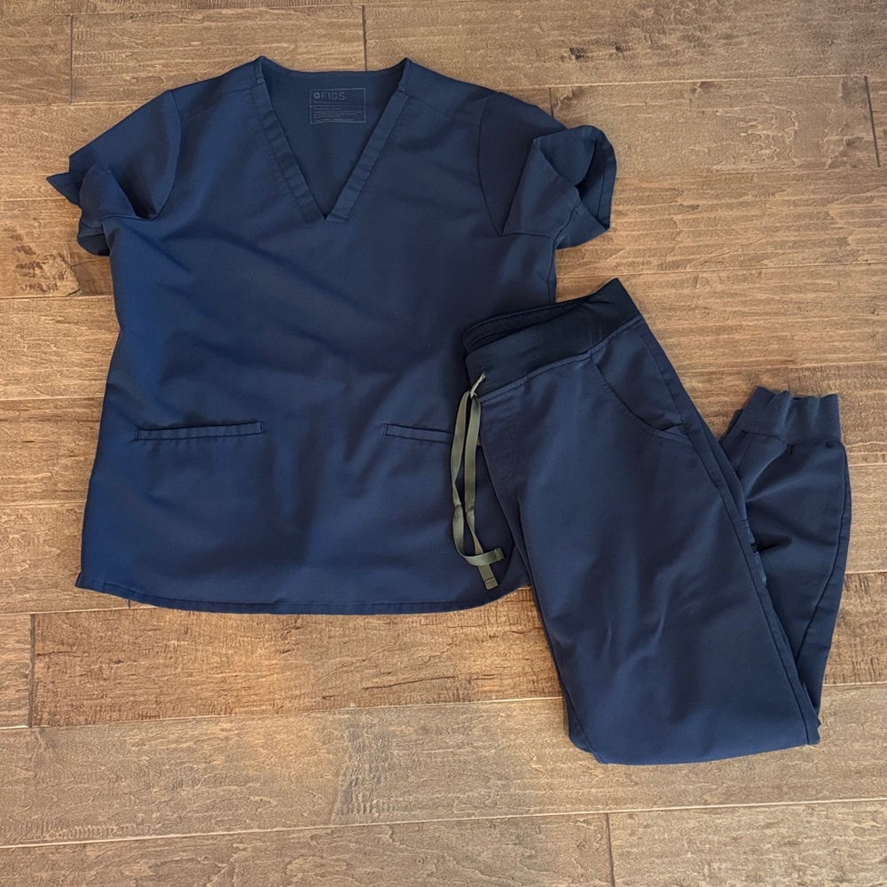 Navy Blue Scrub Set